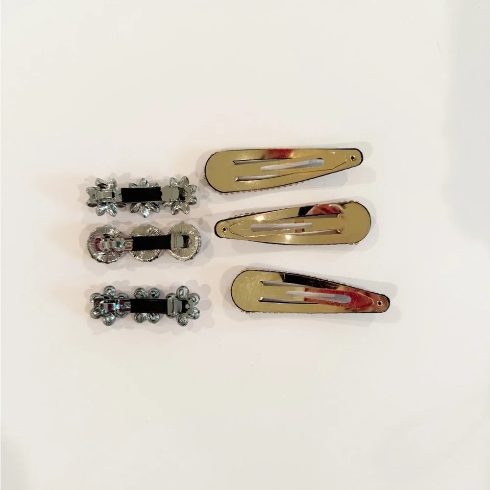 Girls Rhinestone Hair Clip Set - Picture 3 of 5